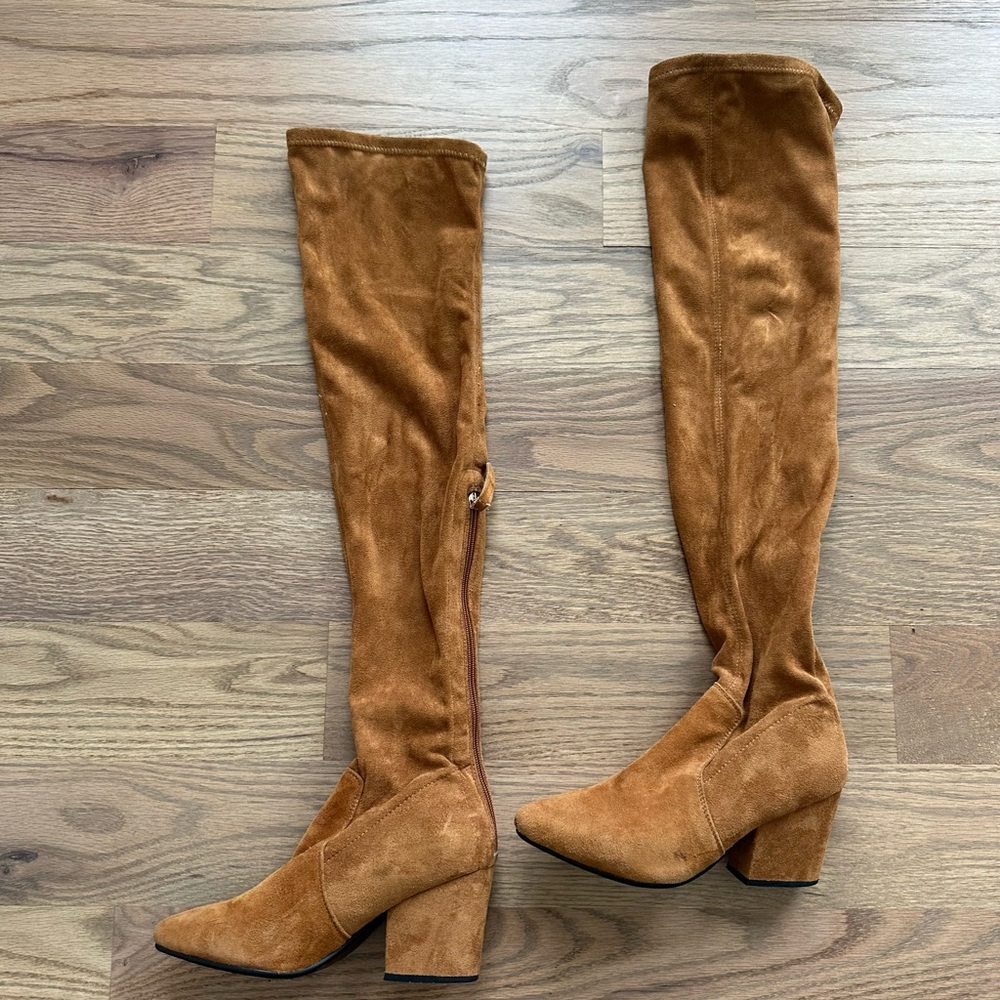 Goodnight Macaroon Camel Over-the-Knee Boots